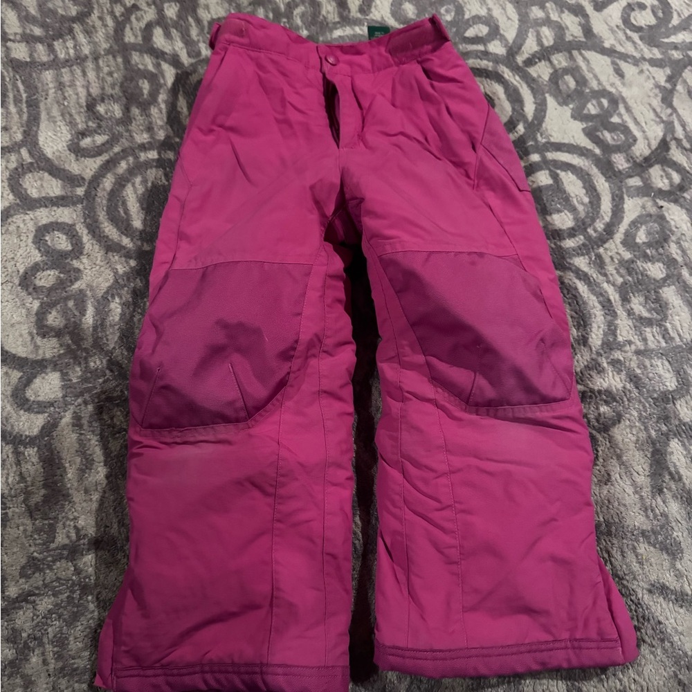 L.L. Bean Magenta Kids Snow Pants